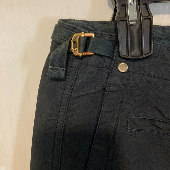 40weft women's size 48 IT dark navy linen blend adjustable cargo pants 34x33 - Picture 4 of 10